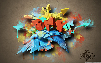 ... 3d colorful graffiti fullscreen ... HD wallpaper