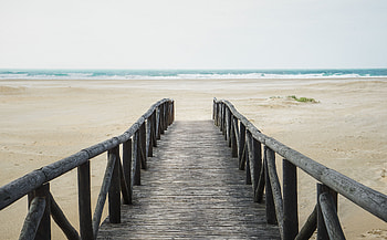 Nature, Sea, Beach, Sand, Shore, Bank, Pier HD wallpaper