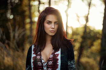 Green eyes, woman, gorgeous, girl model HD wallpaper