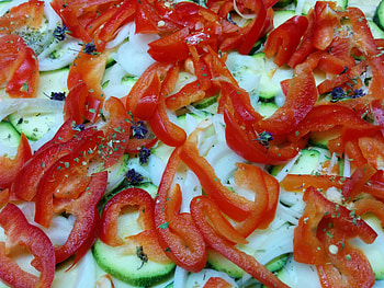 Food, Vegetables, Pepper, Slicing, Rifling, Zucchini HD wallpaper