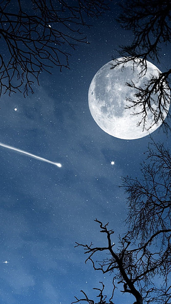 Romantic Full Moon Home Screen in 2020. Moon , Good night moon, Beautiful moon, Real Moon HD phone wallpaper