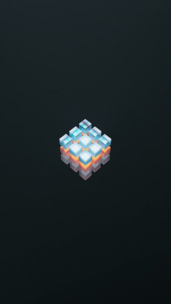 Small cubical structure, minimalist HD phone wallpaper