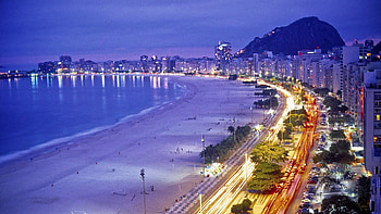 Rio de Janeiro Beach Night - . HD wallpaper