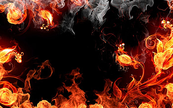 Flowers, Background, Fire HD wallpaper