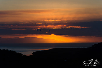 Nature, Sunset, Sky, Sea, Clouds, Horizon, Dark HD wallpaper