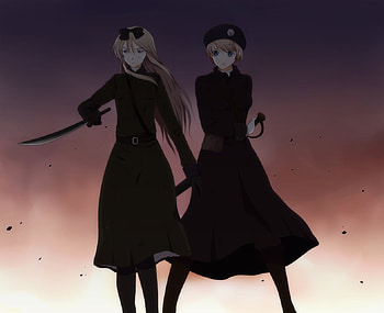 Axis Powers Hetalia, belarus hetalia, female warrior, ukraine hetalia, original, anime warrior, blades HD wallpaper