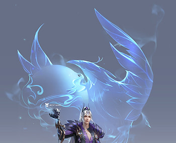:-), blue, fantasy, bird, man, 3q studio HD wallpaper