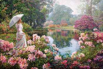 dream garden, garden, parks, vintage, dream HD wallpaper