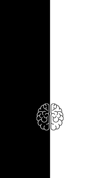 Brain, white, black, smart HD phone wallpaper