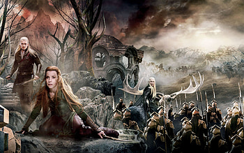 Battle of the Five Armies, Harry Potter, Dual screen , Movie crossover HD wallpaper