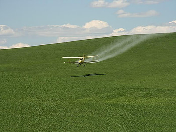 Crop Dusting, dusting, sky, airplane, crop HD wallpaper