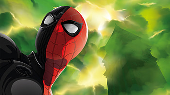 Spiderman Black Red, spiderman, superheroes, artwork, digital-art HD wallpaper