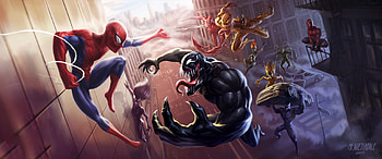 Spiderman Unlimited Artwork, spiderman, venom, artist, artwork, artstation HD wallpaper