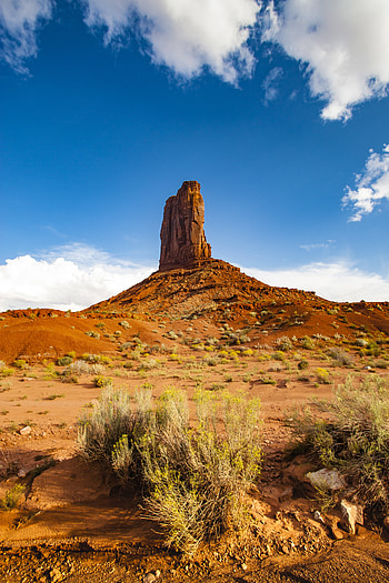 Nature, Sky, Sand, Bush, Rock, Prairie HD phone wallpaper