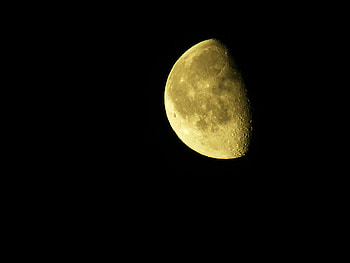 Half Moon, moon, high resolution, half HD wallpaper