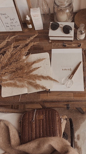 Brown Aesthetic, Diary HD phone wallpaper