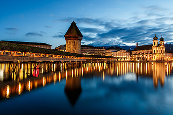 Chapel Bridge, Lucerne, Swiss beauty HD wallpaper