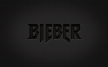 Justin Bieber carbon logo, , Justin Drew Bieber, grunge art, carbon background, creative, Justin Bieber black logo, music stars, Justin Bieber logo, Justin Bieber HD wallpaper