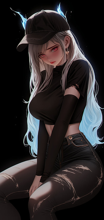 cartoon, girl, jeans, Beautiful Girl, cute HD phone wallpaper