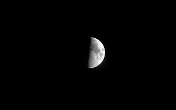 moon, , night, black sky, minimal, creative, moon minimalism HD wallpaper