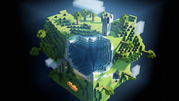 Preview minecraft, planet, cube, cubes, world HD wallpaper