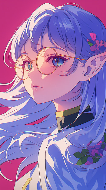Enchanted Elf Anime Girl for Your , anime girl, elf, glasses HD phone wallpaper