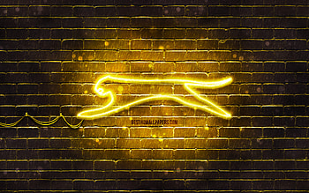 Slazenger yellow logo, , yellow brickwall, Slazenger logo, brands, Slazenger neon logo, Slazenger HD wallpaper