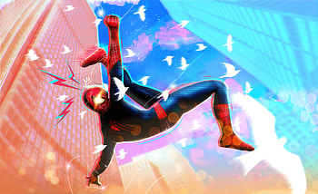 Spider Man Falling , spiderman, superheroes, artwork, artist, digital-art, art, artstation HD wallpaper