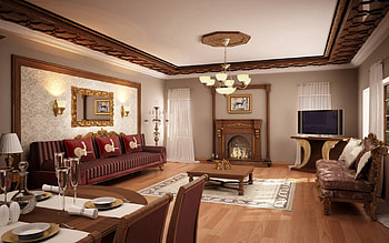 Interior, Miscellanea, Miscellaneous, , Design, Table, Room, Style, Sofa, Furniture, Mirror, Fireplace HD wallpaper