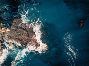 Nature, Beach, View From Above, Ocean, Spray, Lagoon HD wallpaper