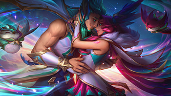 Xayah Rakan Star Guardians League Of Legends HD wallpaper
