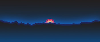 Minimalism Neon Rainbow Sunset Retro Style, neon, rainbow, sunset, artist, artwork, minimalism, retro HD wallpaper