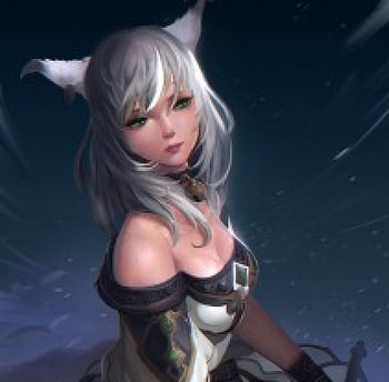 Adorable Neko Girl, sweet, cat ears, black, art, cute, girl, beautiful, long hair, beauty, enko, anime girl, anime, pretty, white hair, lovely HD wallpaper