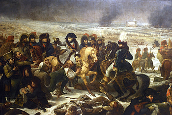 Napoleon Bonaparte, Eylau battle, Louvre Museum painting, Reproduction HD wallpaper