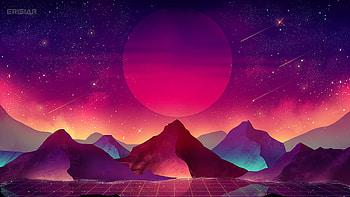 Terrain Vaporwave , retrowave, artist, artwork, digital-art, deviantart HD wallpaper