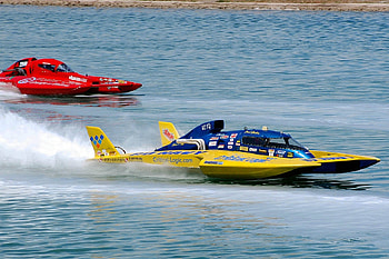 Speed boat, Vibrant colors, Water adventure, Beautiful contrast HD wallpaper