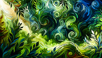 Abstract Green: A Captivating Ultra, abstract green, nature, Abstract, greenery, swirl HD wallpaper