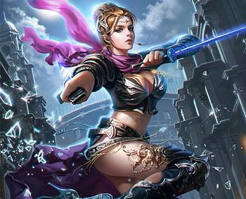 Deadly Assassin, sword, girl, beautiful, CG, beauty, woman, fantasy, pretty, warrior, female HD wallpaper