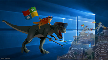 03. Ninja Cat plays Minecraft with HoloLens. Ninja Cat Plays Minecraft VR Dinosaur | 10 Cool Windows Ninja Cat HD wallpaper