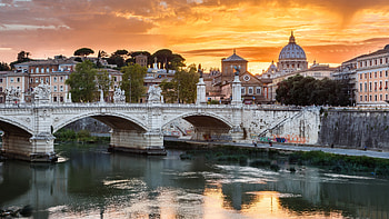 Rome skyline, backgrounds, Ancient city, High-definition HD wallpaper