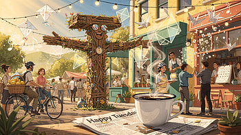 Happy Tuesday — Market Morning, Market HD wallpaper