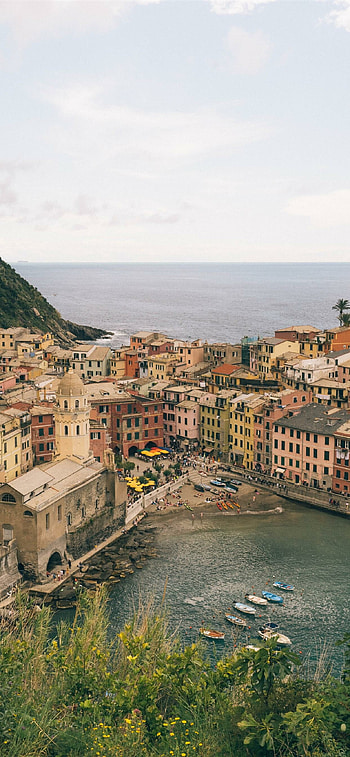 Vernazza's beauty, Cinque Terre gem, Coastal charm, Breathtaking scenery HD phone wallpaper