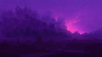 Dark Evening Light Pink Road Stars , evening, pink, dark, road, stars, artist, artwork, digital-art, deviantart HD wallpaper