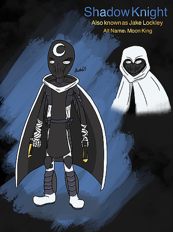 Jake Lockley comics, Moon Knight suit design, Fan creation, OC artwork HD phone wallpaper