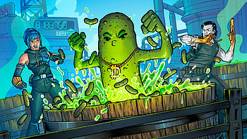 Fortnite : Epic Battle with Slime King in Action, video game, Fortnite HD wallpaper