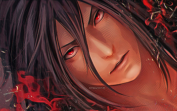 Madara Uchiha, , vector art, Naruto characters, manga, protagonist, Naruto, red eyes, Uchiha Madara, samurai, Madara Uchiha Naruto HD wallpaper