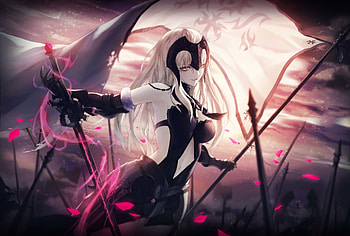 Jeanne d'Arc, Fate/Grand Order, Fate series, anime girl HD wallpaper