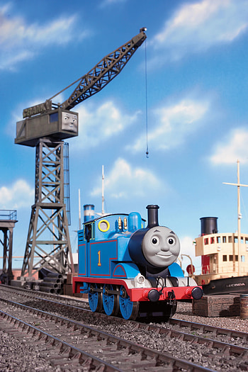Thomas the Tank Engine and Cranky the Crane, train, railroad, TV Show HD phone wallpaper