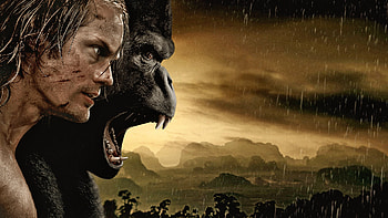 Alexander Skarsgard, Gorilla , High resolution, Famous actor HD wallpaper