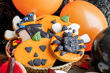 Halloween Cookies and Balloons, Cookies, Balloons, Halloween, Nature, Holidays HD wallpaper
